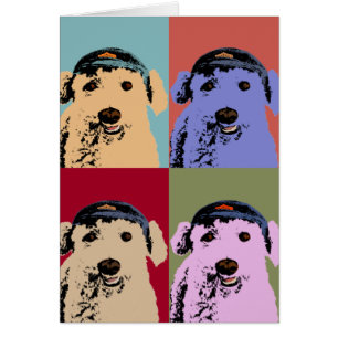 Cartão Pop art da caniche