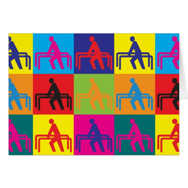 Cartão Pop art da terapia (Frente Horizontal)