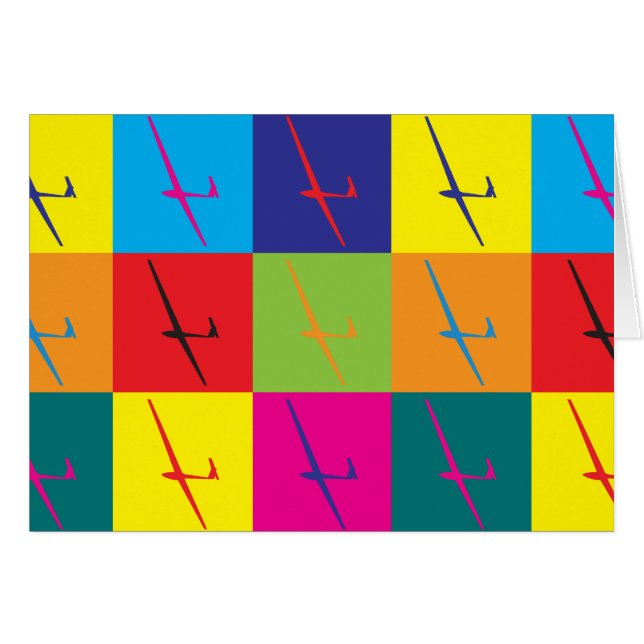 Cartão Pop art de deslizamento (Frente Horizontal)