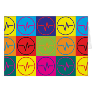 Cartão Pop art de EEG