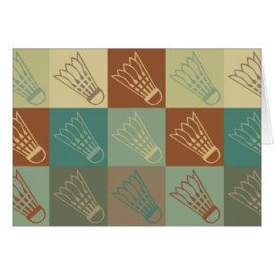 Cartão Pop art do Badminton