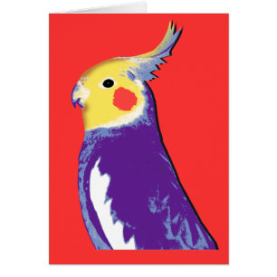 Cartão Pop art do Cockatiel