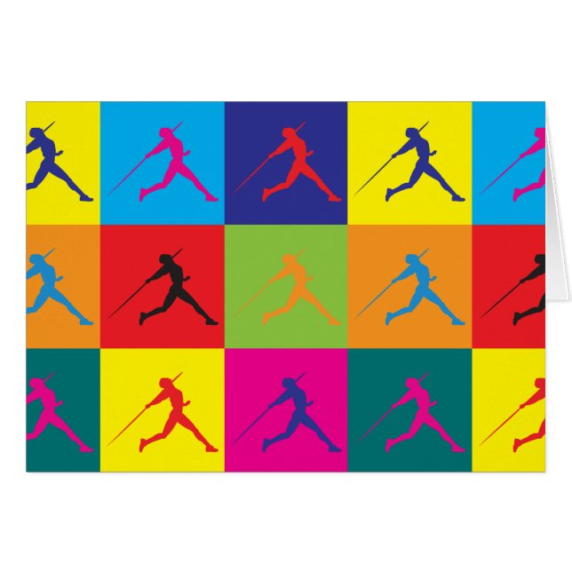 Cartão Pop art do dardo (Frente Horizontal)