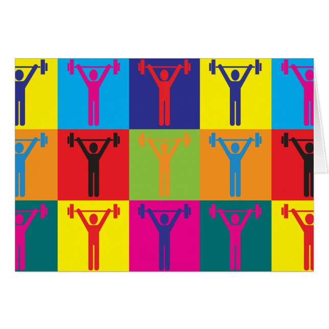 Cartão Pop art do exercício (Frente Horizontal)