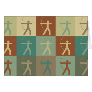 Cartão Pop art do tiro ao arco