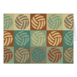 Cartão Pop art do voleibol