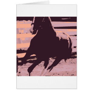 Cartão Pop Art Galloping Horse
