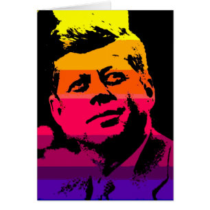 Cartão Pop Art Jack JFK John F. Kennedy