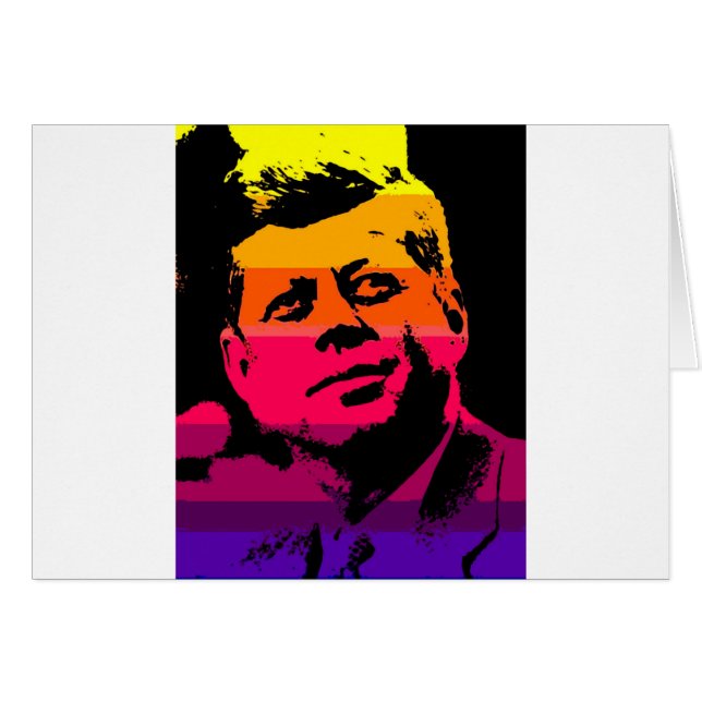 Cartão Pop Art Jack JFK John F. Kennedy (Frente Horizontal)