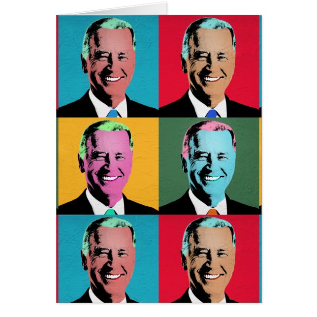 Cartão Pop Art Joe Biden (Frente)