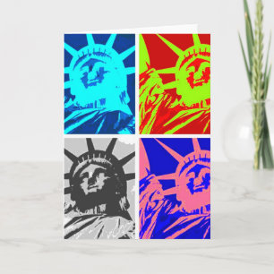 Cartão Pop Art Lady Liberty New York City