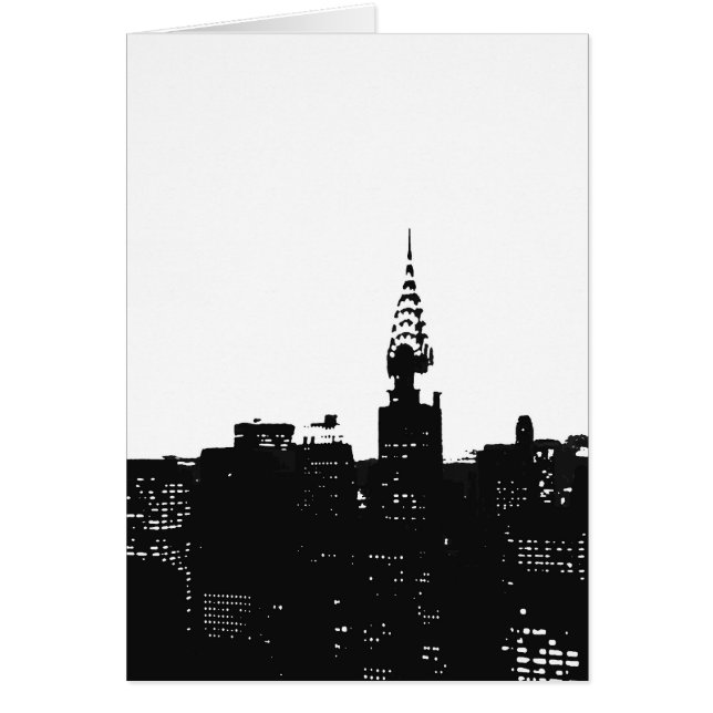 Cartão Pop Art New York Silhouette (Frente)
