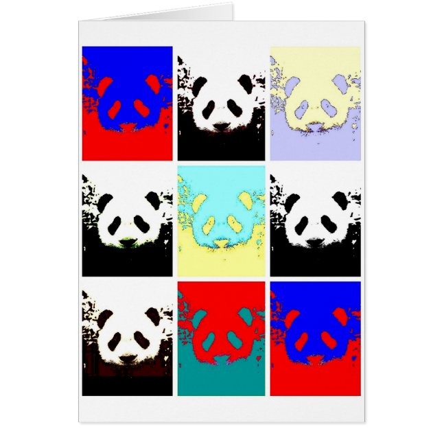 Cartão Pop Art Panda (Frente)