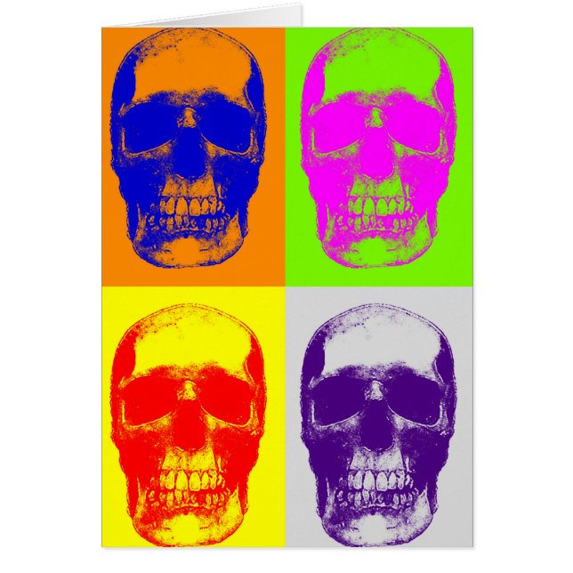 Cartão Pop Art Skull (Frente)
