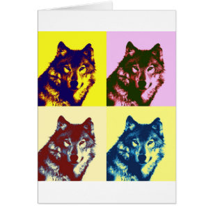 Cartão Pop Art Wolf