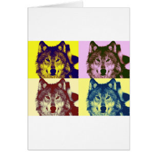 Cartão Pop Art Wolf