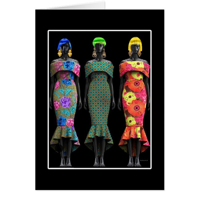 Cartão Pop de Art Africano (Frente)