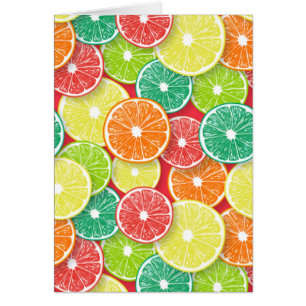 Cartão Pop de fatias de fruta Citrus art 2