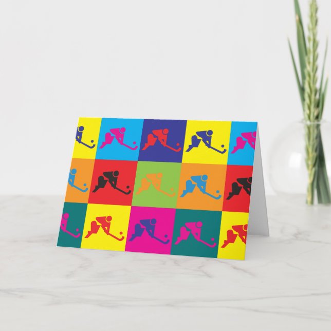 Cartão Pop de Hóquei de Campo (Frente)