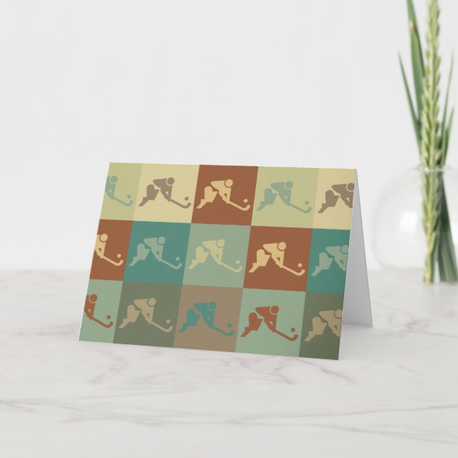 Cartão Pop de Hóquei de Campo (Frente)