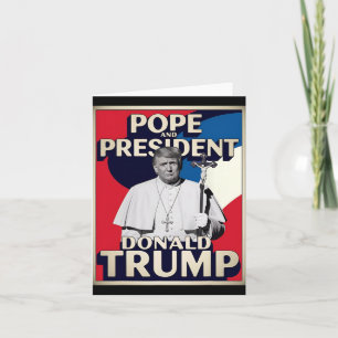 Cartão Pope Engraçado E Presidente Donald Trump1