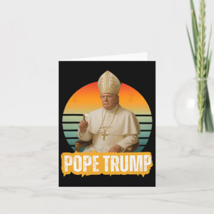 Cartão Pope Trump Funny Trump Vaticano Christian Retro Ch
