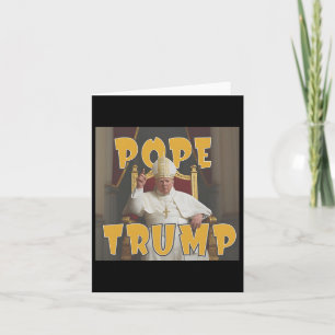 Cartão Pope Trump Funny Trump Vaticano Christian Retro Ch