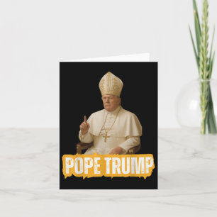 Cartão Pope Trump Funny Trump Vaticano Christian Retro Ch