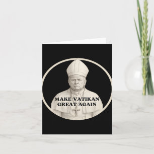 Cartão Pope Trump Funny Trump Vaticano Christian Retro Ch