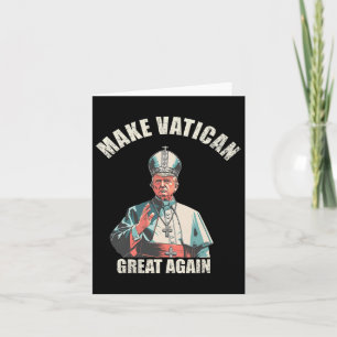 Cartão Pope Trump Funny Trump Vaticano Christian Retro Ch