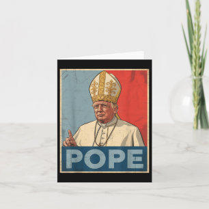 Cartão Pope Trump Funny Trump Vaticano Christian Retro Ch