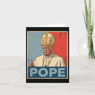 Cartão Pope Trump Funny Trump Vaticano Christian Retro Ch