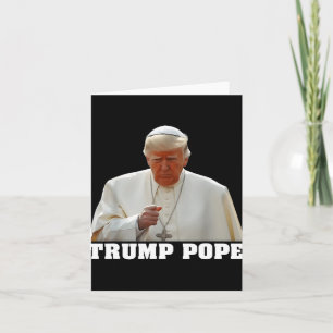 Cartão Pope Trump Funny Trump Vaticano Christian Retro Ch