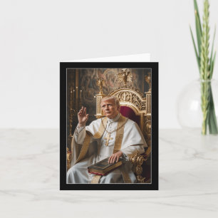 Cartão Pope Trump Funny Trump Vaticano Christian Retro Ch