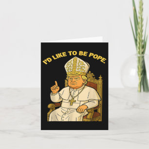 Cartão Pope Trump Funny Trump Vaticano Christian Retro Ch
