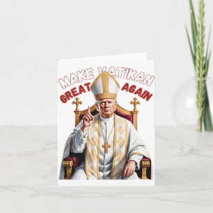 Cartão Pope Trump Funny Trump Vaticano Christian Retro Ch