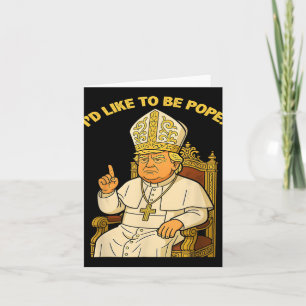 Cartão Pope Trump Funny Trump Vaticano Christian Retro Ch