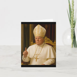 Cartão Pope Trump Funny Trump Vaticano Christian Retro Ch