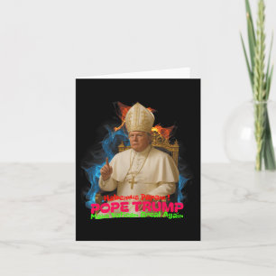Cartão Pope Trump Funny Trump Vaticano Christian Retro Ch