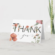 Poppias de Aquarela Rosa Muito Obrigado