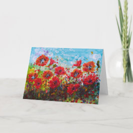 Cartão "Poppies by the Sea"