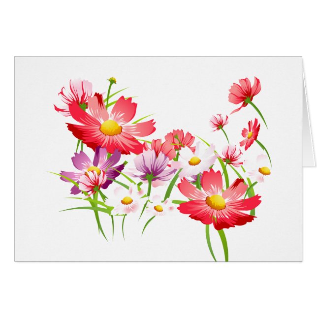 Cartão Poppies Coloridos (Frente Horizontal)