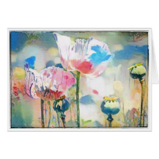 Cartão Poppies de Aquarela