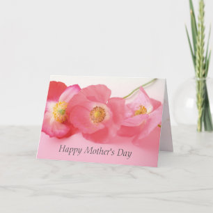 Cartão Poppies in a row Mother's Day
