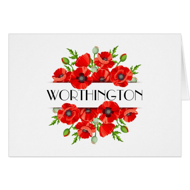 Cartão Poppies Notecard (Frente horizontal)