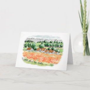 Cartão Poppy Fields Greeting Card