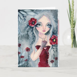 Cartão Poppy, from the mist  - blank card