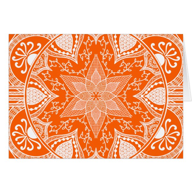 Cartão Poppy Mandala (Frente Horizontal)