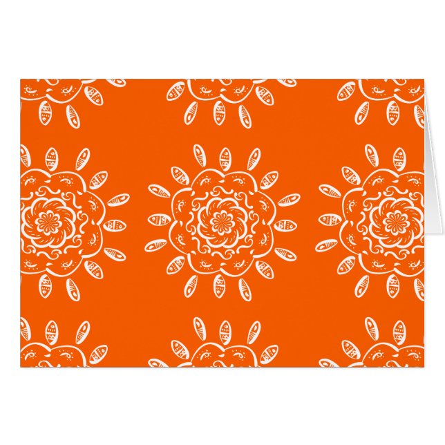 Cartão Poppy Mandala (Frente Horizontal)