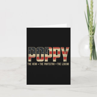 Cartão Poppy Protector Hero Legend Usa Flag Poppy Padre